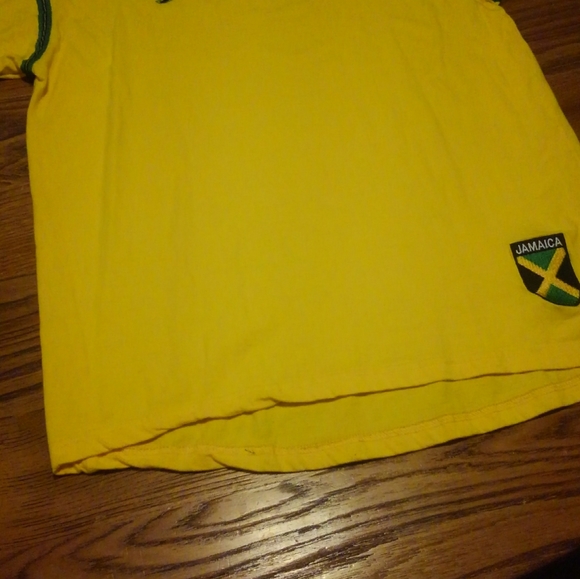 ๐๏ธ Jamaica Shirt ๐ด ๐ Embroidered XL Bob Marley Island Paradise Yellow Tee - Picture 8 of 10